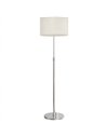 HOMCOM Floor Lamp with Remote, Height Adjustable Standing Lamp with Linen Shade, Dimmable with 3000K-6000K Adjustable Colour Tem