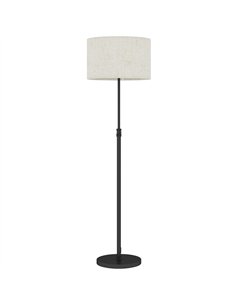 HOMCOM Floor Lamp with Remote, Height Adjustable Standing Lamp with Linen Shade, Dimmable with 3000K-6000K Adjustable Colour Tem