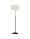 HOMCOM Floor Lamp with Remote, Height Adjustable Standing Lamp with Linen Shade, Dimmable with 3000K-6000K Adjustable Colour Tem
