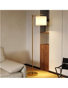 HOMCOM LED Floor Lamp with Remote Control - Gold Tone 2