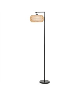 HOMCOM Boho Dimmable Floor Lamp - Black