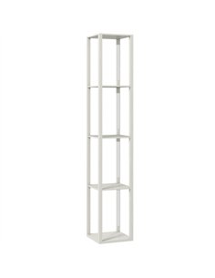 HOMCOM Floor Lamp with Shelves and 3 Brightness Levels - Oak