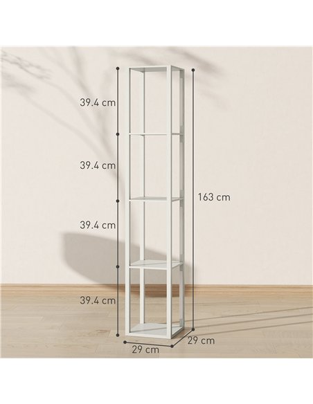 HOMCOM Floor Lamp with Shelves and 3 Brightness Levels - Oak - pic 191202 | FastDaddyshop
