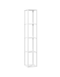 HOMCOM Floor Lamp with Shelves and 3 Brightness Levels - White