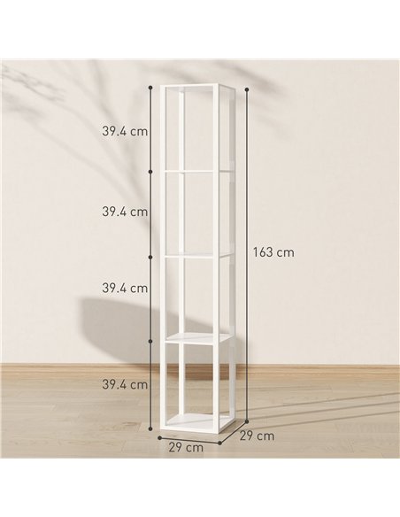 HOMCOM Floor Lamp with Shelves and 3 Brightness Levels - White - pic 191211 | FastDaddyshop