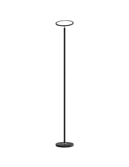 HOMCOM Uplighter Floor Lamp with Tuya App and Music Sync, Standing Lamp with Adjustable Head for Living Room Bedroom, Black - pic 191218 | FastDaddyshop