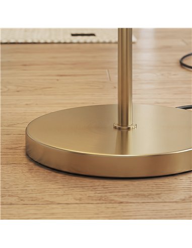 HOMCOM LED Floor Lamp, Modern Standing Lamp with 3 Colour Temperatures, Globe Glass Shades and Foot Switch, Gold Tone