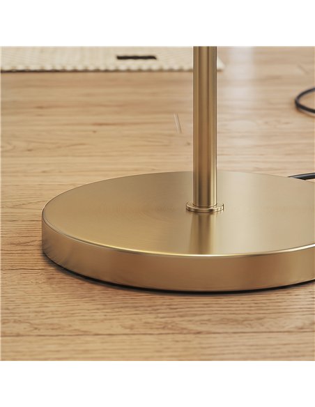 HOMCOM LED Floor Lamp, Modern Standing Lamp with 3 Colour Temperatures, Globe Glass Shades and Foot Switch, Gold Tone - pic 191244 | FastDaddyshop