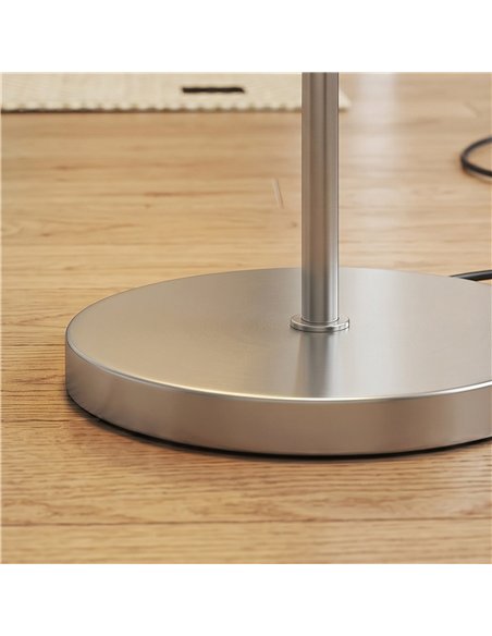 HOMCOM LED Floor Lamp, Modern Standing Lamp with 3 Colour Temperatures, Globe Glass Shades and Foot Switch, Silver Tone - pic 191253 | FastDaddyshop