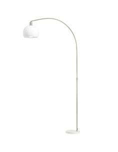HOMCOM Floor Lamp for Living Room, Modern Standing Lamp with Shade & Foot Switch for Bedroom, Office, White