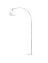 HOMCOM Floor Lamp for Living Room, Modern Standing Lamp with Shade & Foot Switch for Bedroom, Office, White