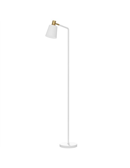 HOMCOM Modern Standing Lamp, Floor Lamp with 350° Rotatable Head for Living Room, White - pic 191272 | FastDaddyshop