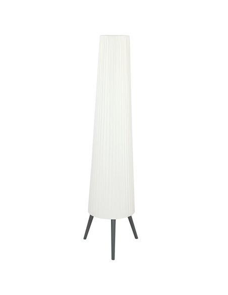 HOMCOM Dimmable Tripod Floor Lamp with Foot Switch, Nordic Standing Lamp with Fabric Shade, 153cm, White and Grey - pic 191335 | FastDaddyshop