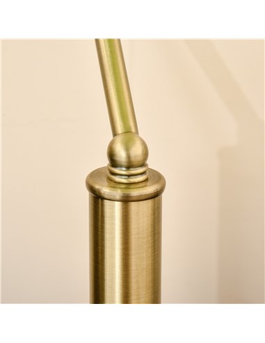 HOMCOM Banker's Table Lamps Set of 2, Desk Lamps with Antique Bronze Tone Base, Green Glass Shade and Pull Rope Switch for Home 