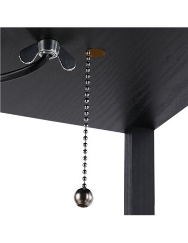 HOMCOM Three-Shelf Standing Lamps Set of 2 - Black