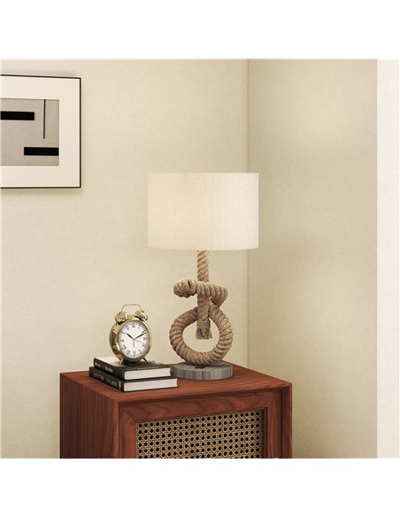 HOMCOM Nautical Table Lamps Set of 2 with USB Charging Port, Bedside Lamps for Bedroom Living Room, Warm White LED Bulb Included - pic 191432 | FastDaddyshop