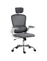 HOMCOM Mesh Back Office Chair, with Lumbar Support - Charcoal Grey