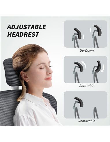 HOMCOM Mesh Back Office Chair, with Lumbar Support - Charcoal Grey