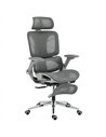 HOMCOM Ergonomic Office Chair, High Back Mesh Desk Chair, Grey