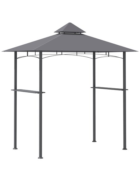 Outsunny 2.5M New 2-Tier BBQ Gazebo Grill Canopy Tent, Grey - pic 19150 | FastDaddyshop