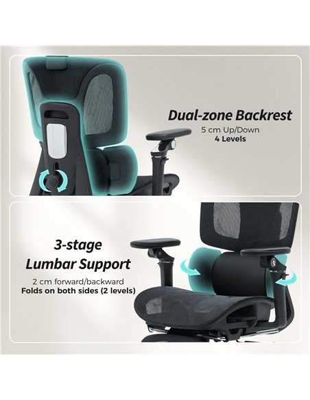 HOMCOM Ergonomic Office Chair, High Back Mesh Desk Chair, Black - pic 191501 | FastDaddyshop