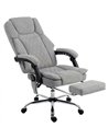 HOMCOM Office Chair with 6-Point Vibration Massage and Heat, Executive Computer Desk Chair with High Back, Reclining, Grey