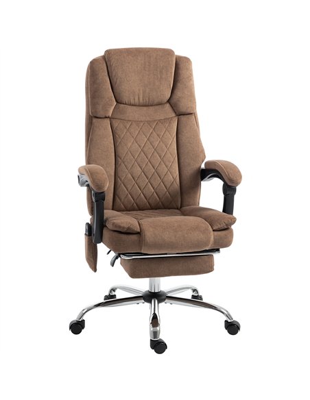 HOMCOM Office Chair with 6-Point Vibration Massage and Heat, Executive Computer Desk Chair with High Back, Reclining, Brown - pic 191587 | FastDaddyshop