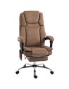 HOMCOM Office Chair with 6-Point Vibration Massage and Heat, Executive Computer Desk Chair with High Back, Reclining, Brown
