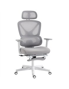 HOMCOM Ergonomic and Adjustable Office Chair - Grey