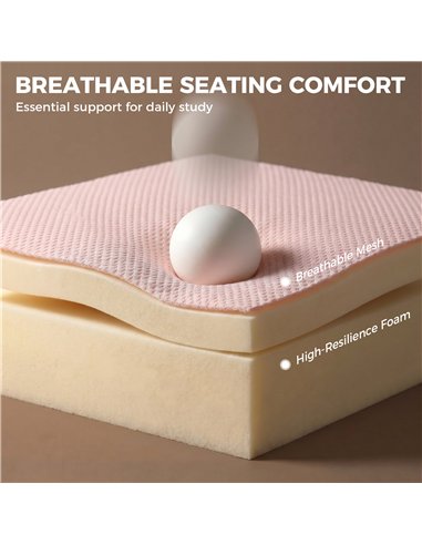 HOMCOM Office Chair, Armless Computer Desk Chair with Breathable Mesh, Adjustable Height, Swivel Wheels, Pink