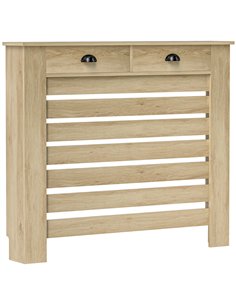 HOMCOM 95.5H x 111Wcm Radiator Cover, with Drawer - Oak