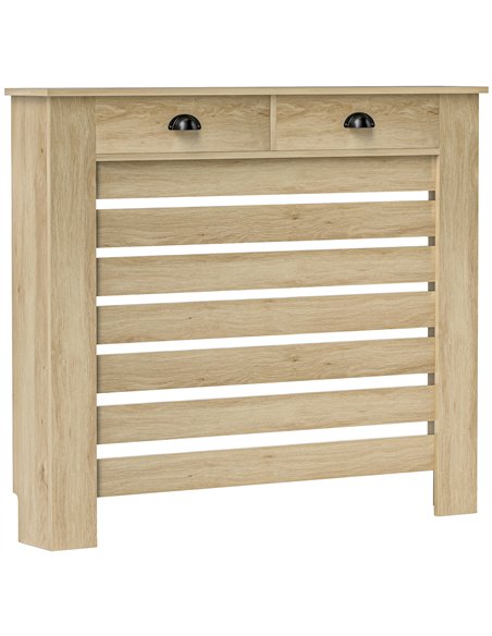 HOMCOM 95.5H x 111Wcm Radiator Cover, with Drawer - Oak - pic 191794 | FastDaddyshop