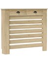 HOMCOM 95.5H x 111Wcm Radiator Cover, with Drawer - Oak