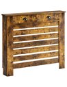 HOMCOM 95.5H x 111Wcm Radiator Cover, with Drawer - Rustic Brown