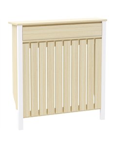 HOMCOM 93 x 88.5cm Rustic-Look Radiator Cover - Oak