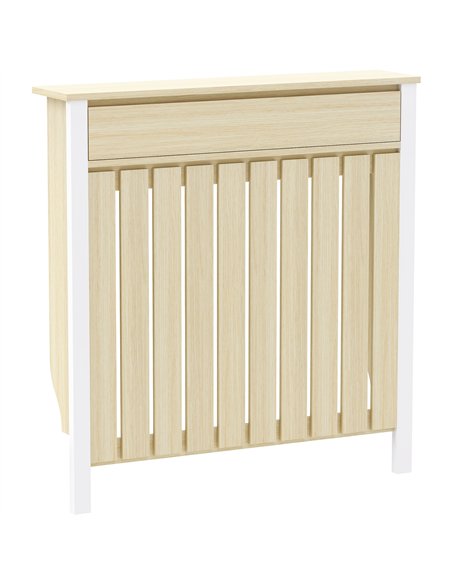 HOMCOM 93 x 88.5cm Rustic-Look Radiator Cover - Oak - pic 191875 | FastDaddyshop