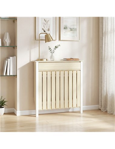 HOMCOM 93 x 88.5cm Rustic-Look Radiator Cover - Oak