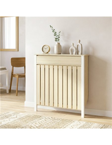 HOMCOM 93 x 88.5cm Rustic-Look Radiator Cover - Oak - pic 191883 | FastDaddyshop