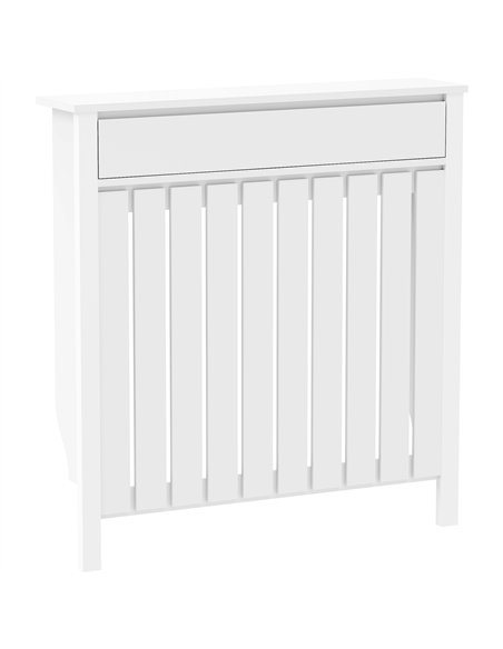 HOMCOM 93 x 88.5cm Rustic-Look Radiator Cover - White - pic 191884 | FastDaddyshop