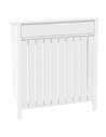 HOMCOM 93 x 88.5cm Rustic-Look Radiator Cover - White
