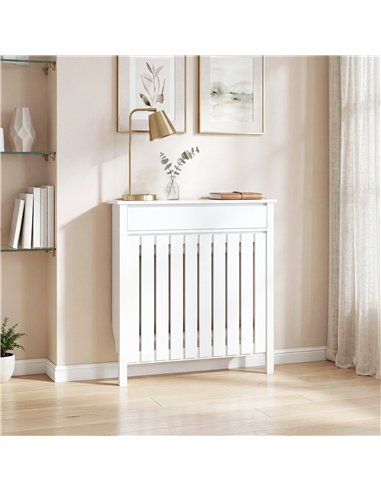 HOMCOM 93 x 88.5cm Rustic-Look Radiator Cover - White