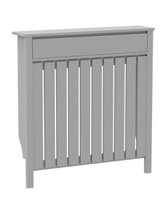 HOMCOM 93 x 88.5cm Rustic-Look Radiator Cover - Grey