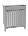 HOMCOM 93 x 88.5cm Rustic-Look Radiator Cover - Grey
