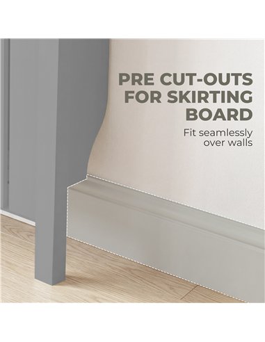 HOMCOM 93 x 88.5cm Rustic-Look Radiator Cover - Grey