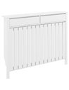 HOMCOM 93 x 119cm Rustic-Look Radiator Cover - White