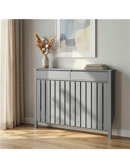 HOMCOM 93 x 119cm Modern Radiator Cover - Grey - pic 191918 | FastDaddyshop
