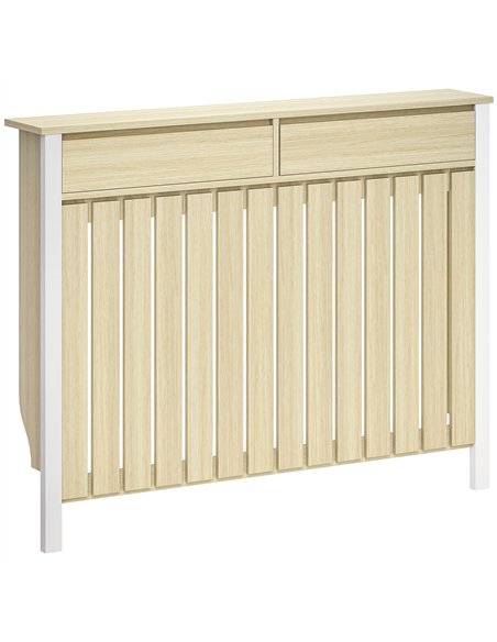 HOMCOM 93 x 119cm Rustic-Look Radiator Cover - Oak - pic 191920 | FastDaddyshop