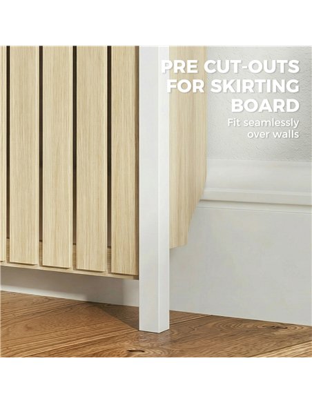HOMCOM 93 x 119cm Rustic-Look Radiator Cover - Oak - pic 191926 | FastDaddyshop