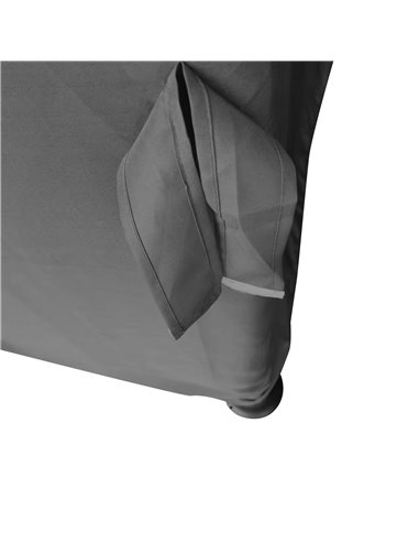 Outsunny 3x3m Gazebo with 2 Tier Water Repellent Roof, Netting and Curtains, Dark Grey