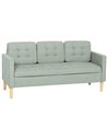 HOMCOM 3 Seater Sofa, 169cm Couch with Hidden Storage, Wood Legs, Light Grey
